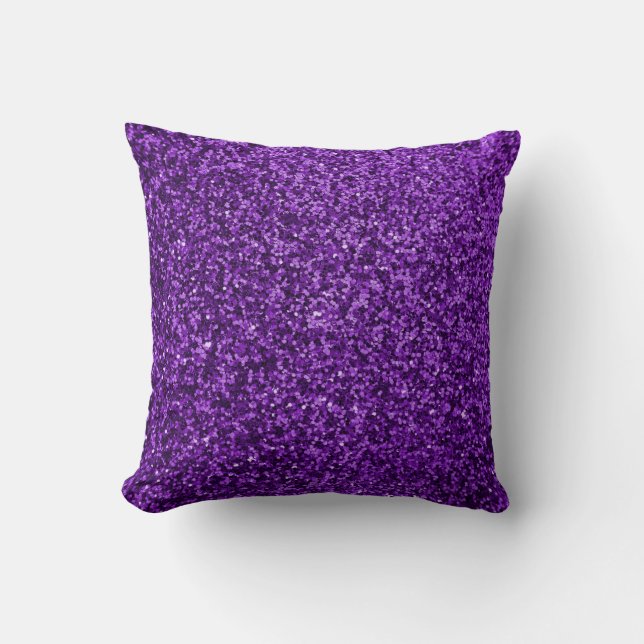 Lila Glitter Dekorativ kudde (Framsida)