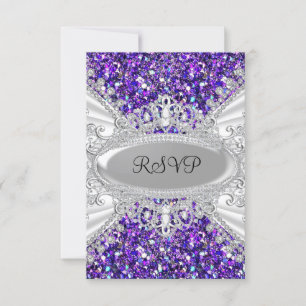 Lila Glitter Diamond Tiara Sweet 16 OSA 2