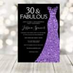 Lila Glitter Dress Black 30års födelsedag Party Inbjudningar<br><div class="desc">Lila Glitter Dress Womans 30års födelsedag Party Black Call Se matchande artiklar i Niche and Nest Store</div>