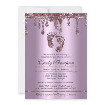 Lila Glitter Drip Luxury Baby Feet Shower
