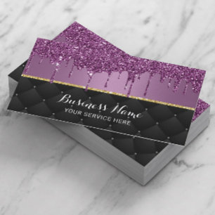 Lila Glitter driver Modern Beauty Salon Visitkort