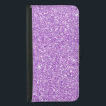 Lila Glitter Effekt Samsung Galaxy S5 Plånboksfodral<br><div class="desc">En coola,  trendig lila-telefonfodral med utseendet av glitter. Gnistran är en utskriven effekt som inte är glitter.</div>