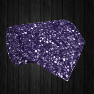 Lila Glitter Falskt Glitter Lyx  Slips
