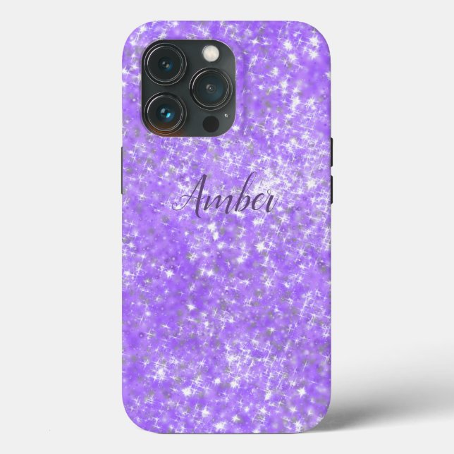 Lila Glitter Glans Elegant Personlig (Baksida )