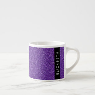 Lila Glitter, Glitter, bakgrund, ditt namn Espressomugg