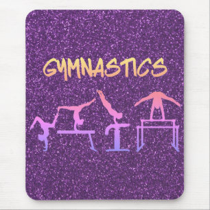 Lila Glitter Gymnastik Musmatta