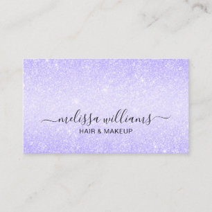 LILA GLITTER i NAMN CHIC i ELEGANT Visitkort
