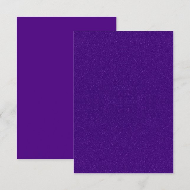 Lila Glitter Inbjudan Suite – Kan anpassas (Fram/baksida)