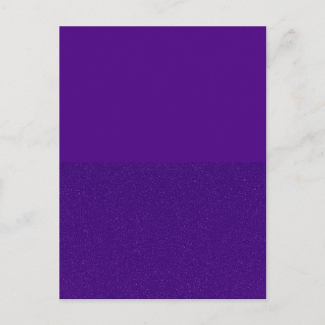 Lila glitter-inbjudan vykort – anpassningsbart (Framsida)
