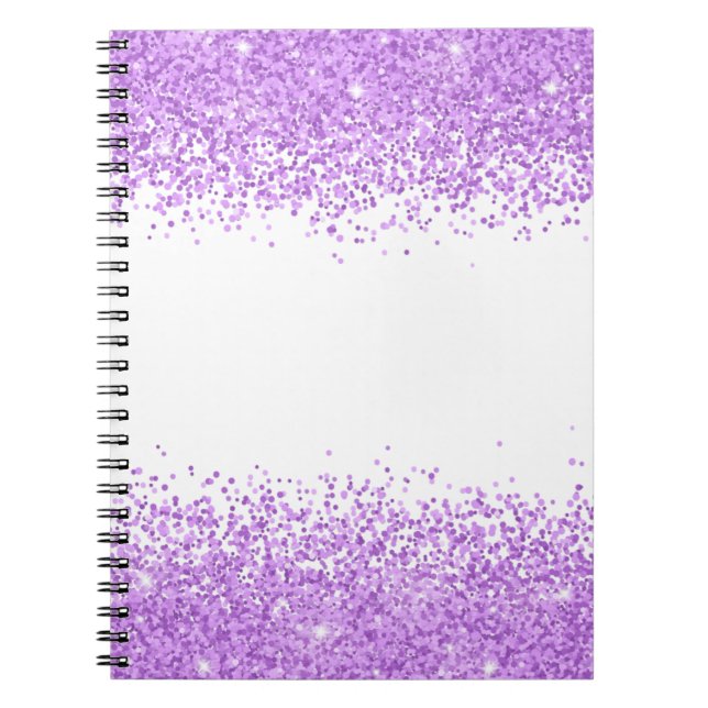 Lila Glitter iPad Air Cover Anteckningsbok (Framsidan)