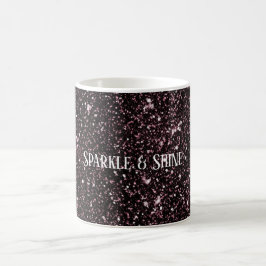 Lila Glitter Kaffemugg
