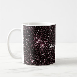 Lila Glitter Kaffemugg