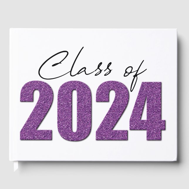 Lila Glitter, klass 2024 Gästböcker (Framsida)