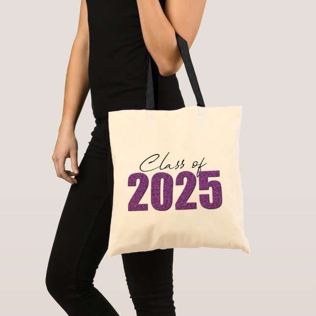 Lila Glitter, klass 2025 Tygkasse (Framsida (produkt))
