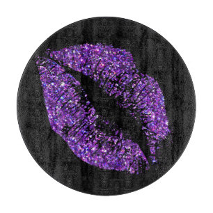 Lila Glitter Läppar