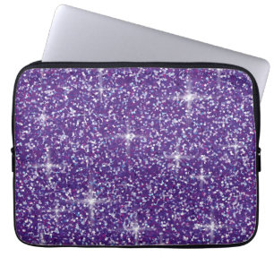 Lila glitter laptop fodral