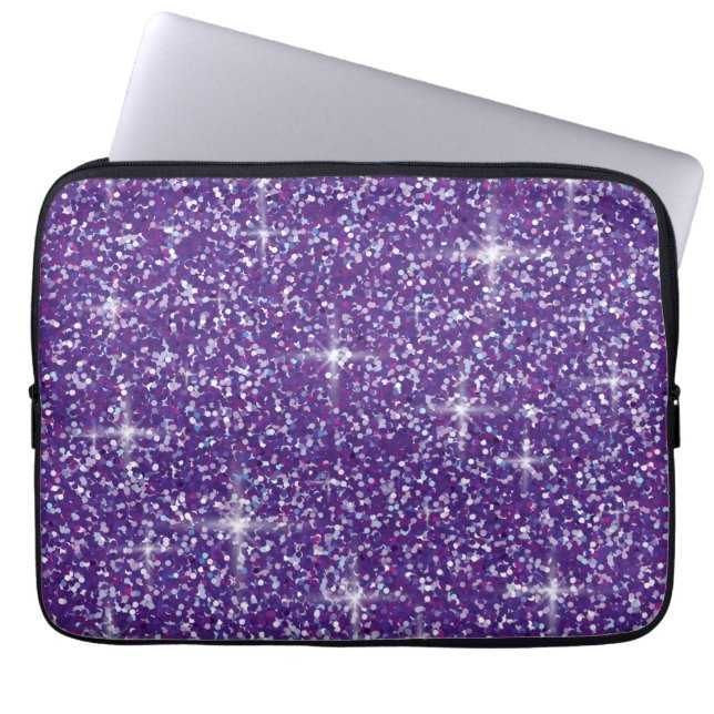 Lila glitter laptop fodral (Framsidan)