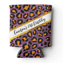 Lila Glitter Leopard Girly Cheetah Chic Birthday