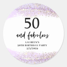 Lila glitter lila 50-årsfest