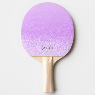 Lila Glitter Ljus Personlig Pingisracket