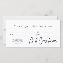 Lila Glitter Logotyp Business Gift Certificate