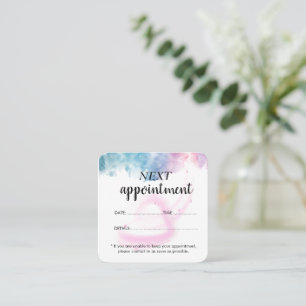 Lila glitter lyx dropp salong tidsbeställning kort