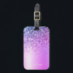 Lila Glitter Metall Monogram Namn Bagagebricka<br><div class="desc">Lila Faux Foil Metallic Gnistra Glitter Brushed Metall Monogram Namn och Initial Bag eller Luggage Tag. Det gör perfekten söt 16-årsjubileum,  bröllop,  möhippa,  årsdag,  babydusch eller bachelorette-fest för någon som glam lyxen och chic stilar i kärlek.</div>