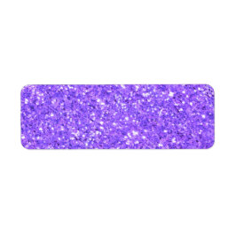 Lila glitter mönster-etikett returadress etikett