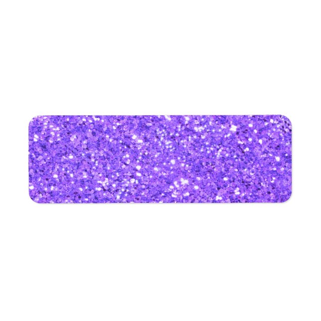 Lila glitter mönster-etikett returadress etikett (Framsidan)