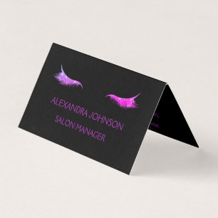 Lila Glitter och Gnistra Eyelash Extension Visitkort