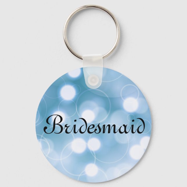 Lila Glitter Personlig Bridesmaid Keychain Nyckelring (Framsida)