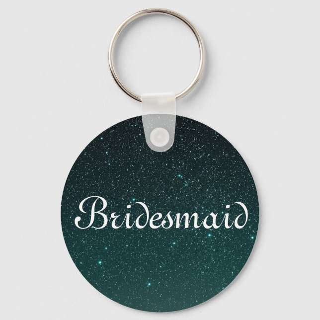 Lila Glitter Personlig Bridesmaid Nyckelring (Framsida)