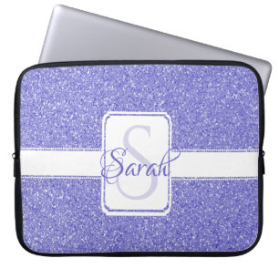 Lila Glitter Personlig Laptop sleeve