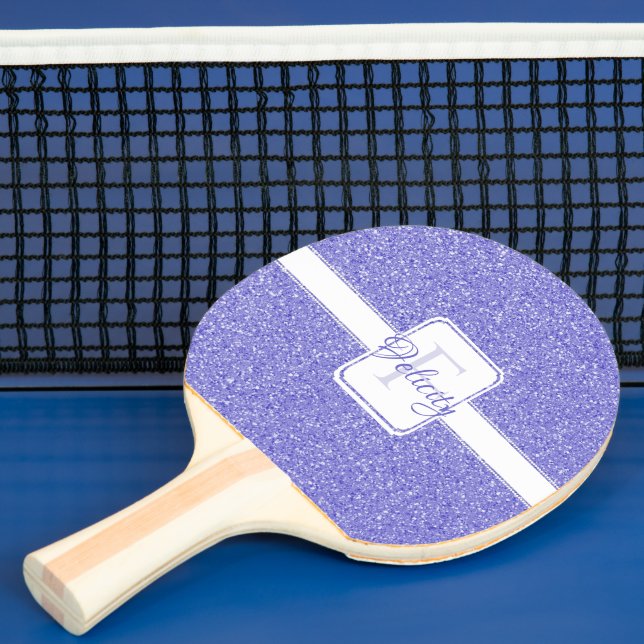 Lila Glitter Personlig Ping Pong Paddle Pingisracket (Insitu)