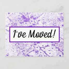 Lila Glitter Plattbytet i Adress Vykort