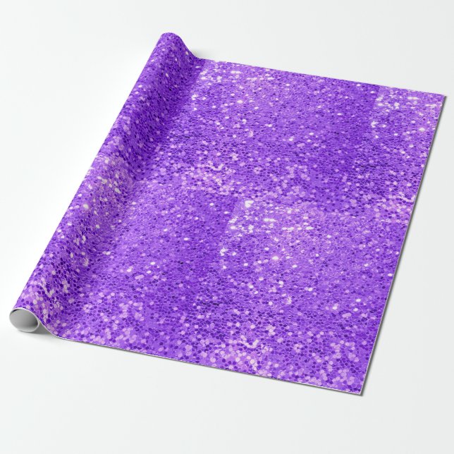 lila glitter presentpapper (Utrullad)