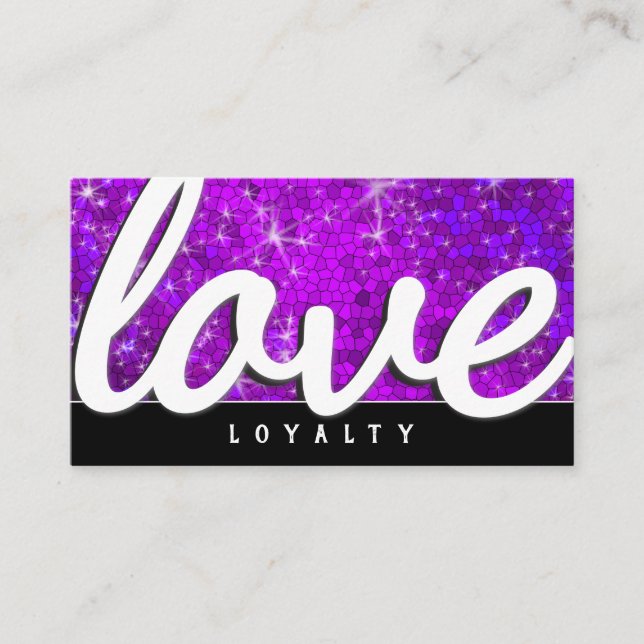 Lila Glitter Salon Hairstylist Makeup Artist Spa Tidsbeställning Kort (Framsida)