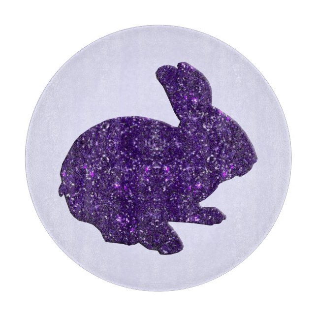 Lila Glitter Silhouette Bunny (Framsidan)