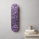 Lila Glitter Skateboard<br><div class="desc">Skapa en egen anpassningsbar-skateboard med egen bilder och egen text.</div>