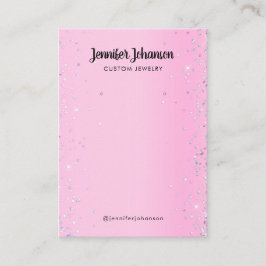 Lila glitter smyckeshållare örringar Rosa Busin Visitkort