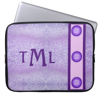 Lila Glitter Snyggt Trendig Girly Personlig Laptop Fodral