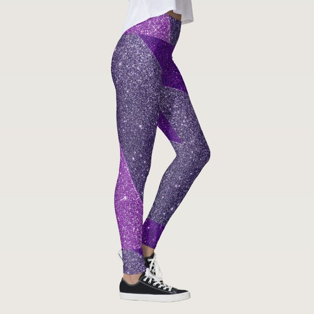 Lila Glitter Stil Leggings (Shades of Purple Leggings!)