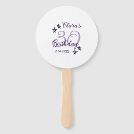 Lila glitter stjärnor 30års födelsedag moderna ref