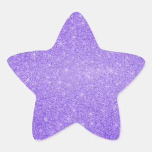 Lila glitter stjärnor stjärnformat klistermärke