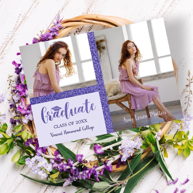 Lila Glitter Student Simple 2 Foton Studenten (Skapare uppladdad)