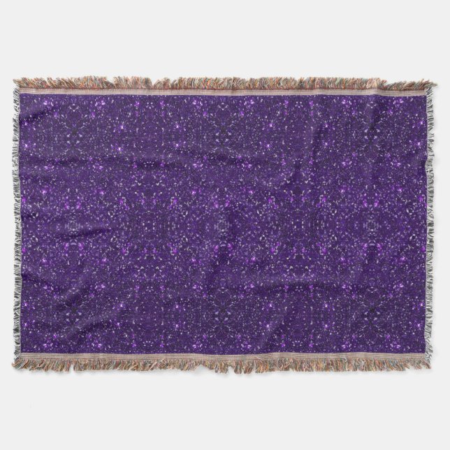 Lila Glitter Throw Blanket Mysfilt (Framsidan)
