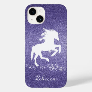 Lila Glitter Unicorn Fodral-Mate iphone case
