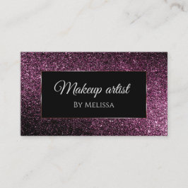 lila glitter visitkort