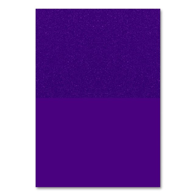 Lila glittertopp bordskort – anpassningsbart (Framsidan)