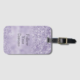 Lila Glitzy Glitter    Bagagebricka